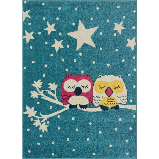 InterestPrint Sweet Home Stores Collection Custom Printing Merry Christmas Owl Area Rug 5'x3'3'' Indoor Soft Carpet 